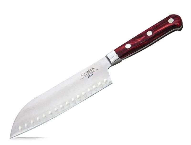 Fire Series 7" Granton Edge Santoku Knife