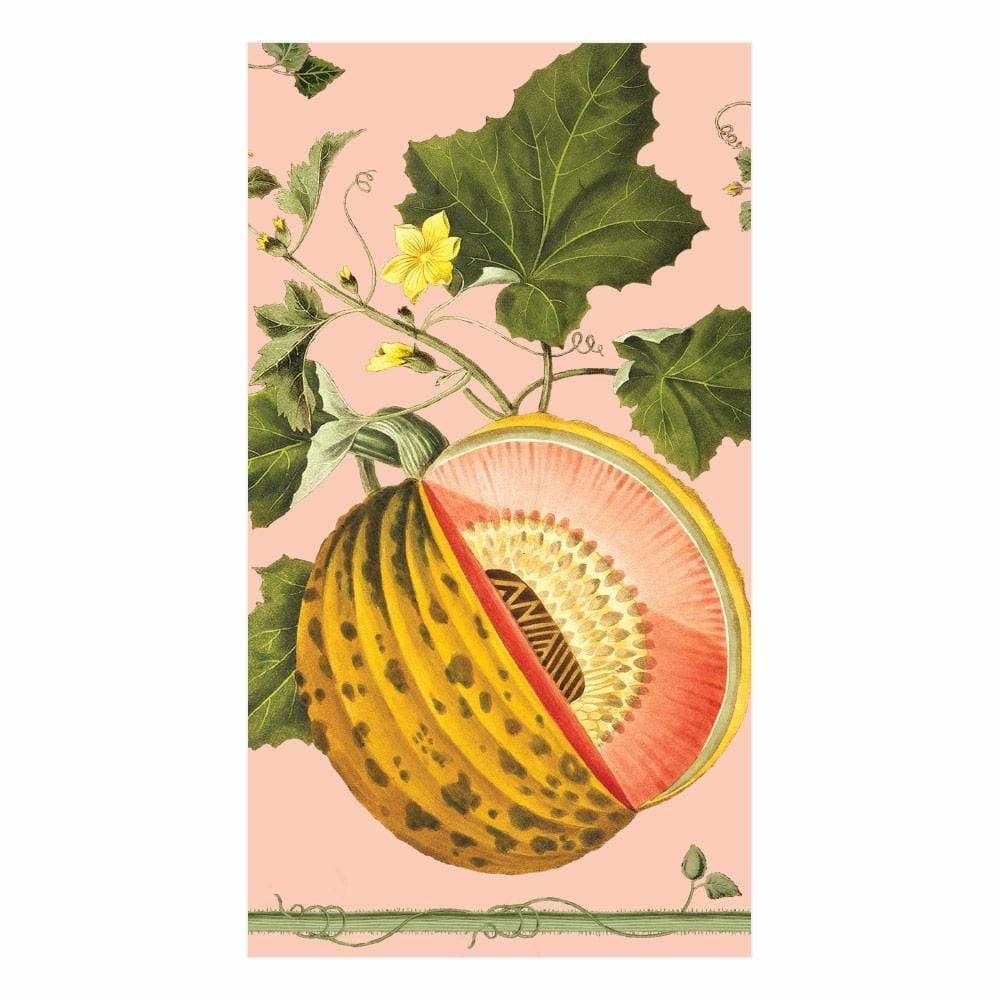 Brookshaw Melons Paper Guest Towel Napkins in Melon - 15 Per Package