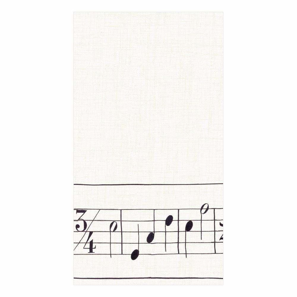 Sonata Paper Guest Towel Napkins in Black - 15 Per Package