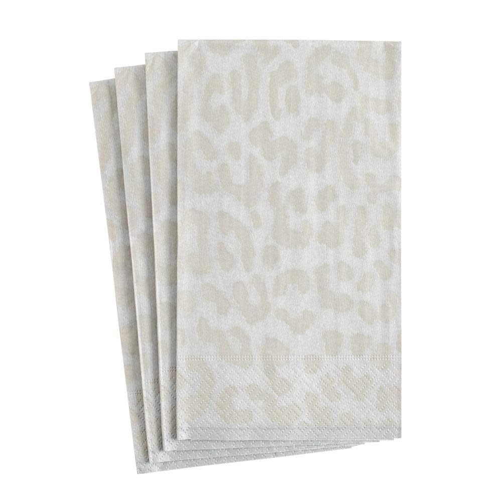 Zanzibar Paper Guest Towel Napkins in Silver - 15 Per Package