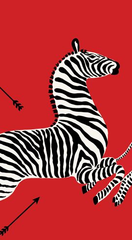 Zebras Paper Guest Towel Napkins in Red - 15 Per Package