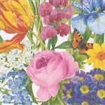 Napkin Dinner Redoute Floral