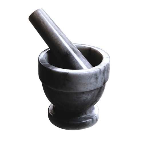 Mortar &amp; Pestle 4" Black Marble