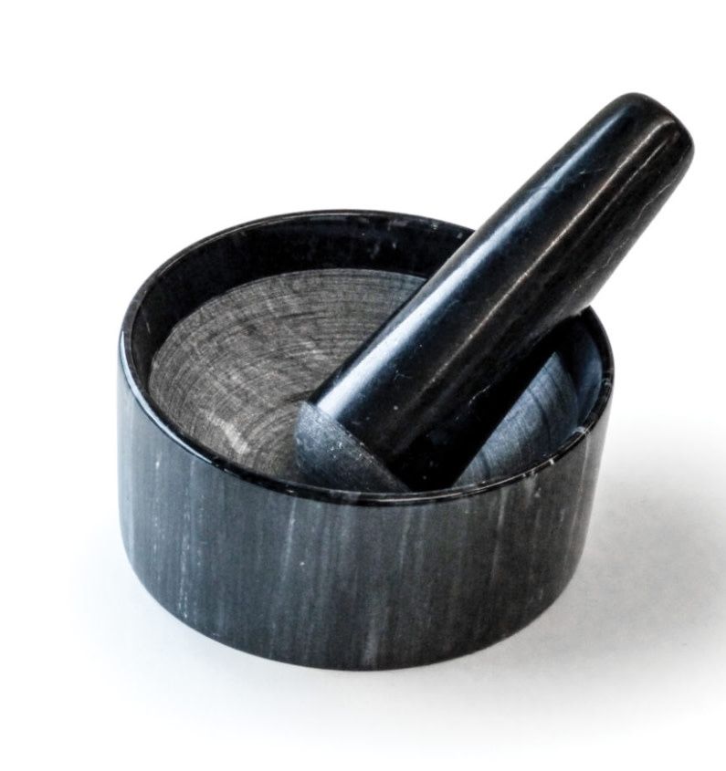 Mortar &amp; Pestle Black Marble