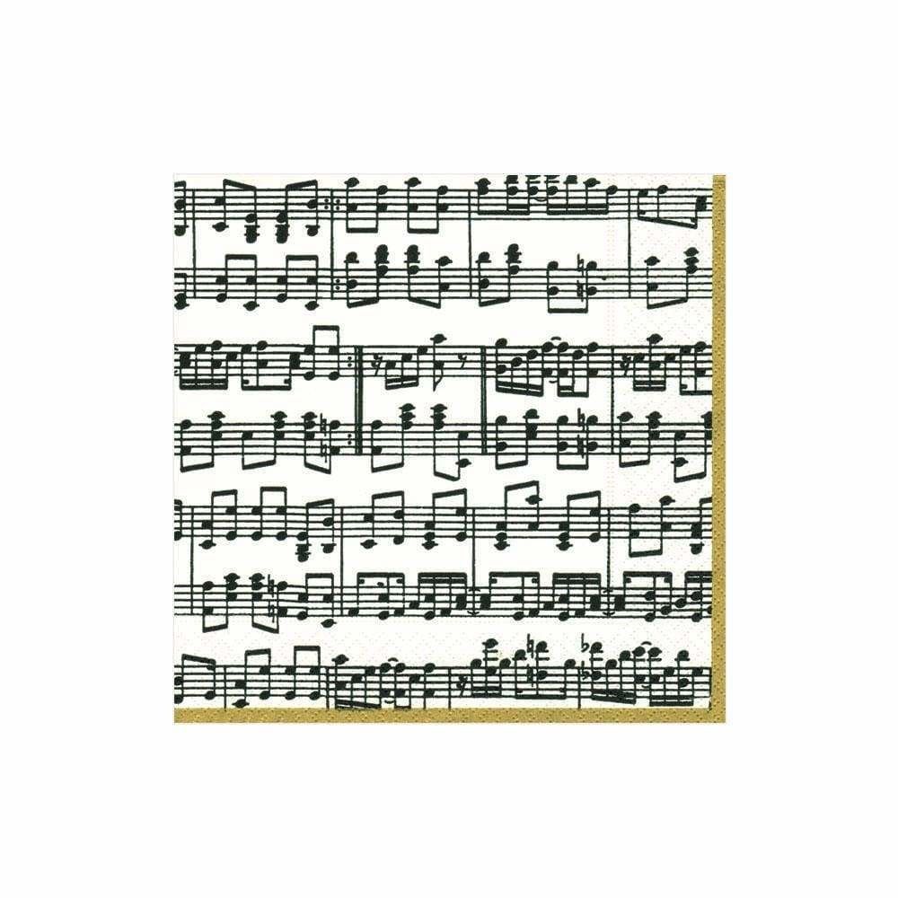 Musica Paper Cocktail Napkins - 20 Per Package