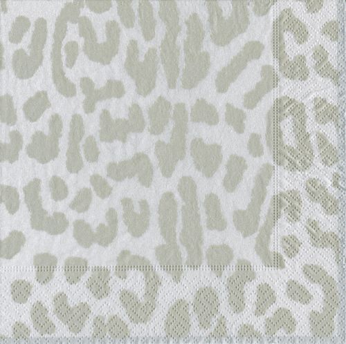 Zanzibar Paper Cocktail Napkins in Silver - 20 Per Package