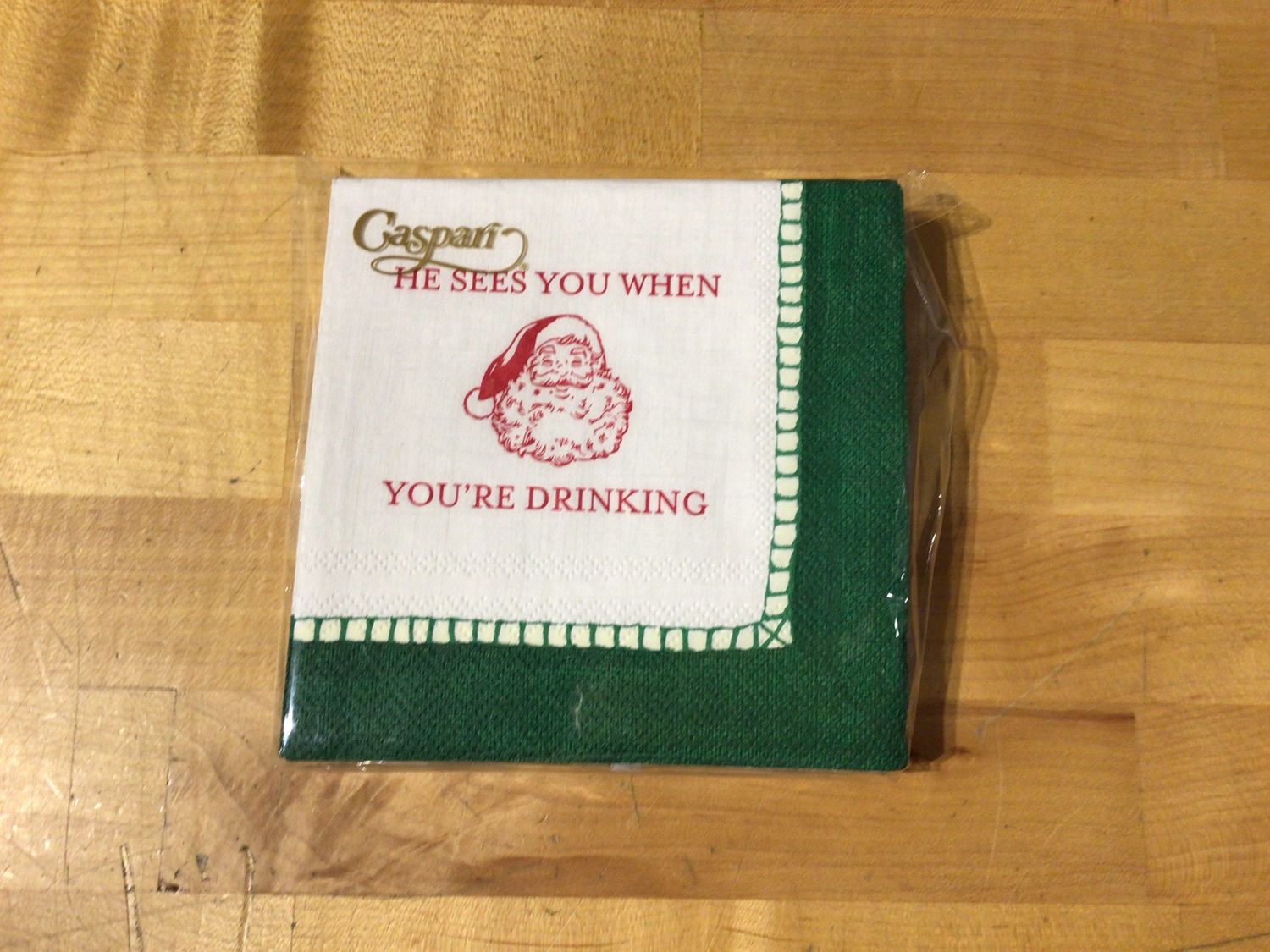 He sees you when you're drinking Cocktail Napkins - 24 Per Package