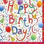 Happy Birthday Cocktail Napkin