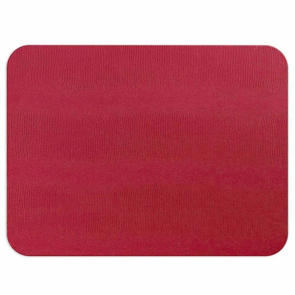 Lizard Felt-Backed Placemat in Cranberry - 1 Each