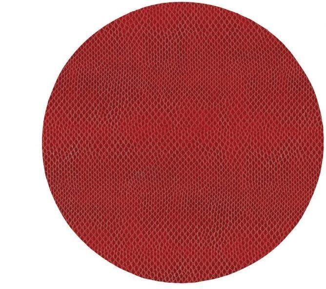 Snakeskin Felt-Backed Placemat in Crimson - 1 Each
