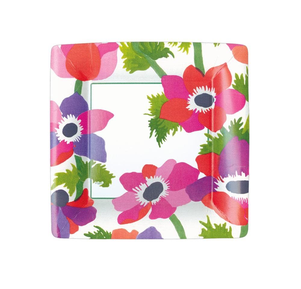 Poiret Floral Paper Salad &amp; Dessert Plates in Ivory - 8 Per Package