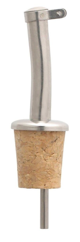 Stainless Steel Pourer with Natural Cork Stopper