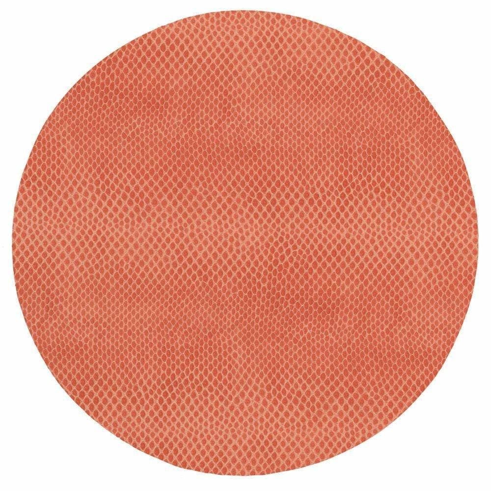 Snakeskin Felt-Backed Placemat in Coral - 1 Each