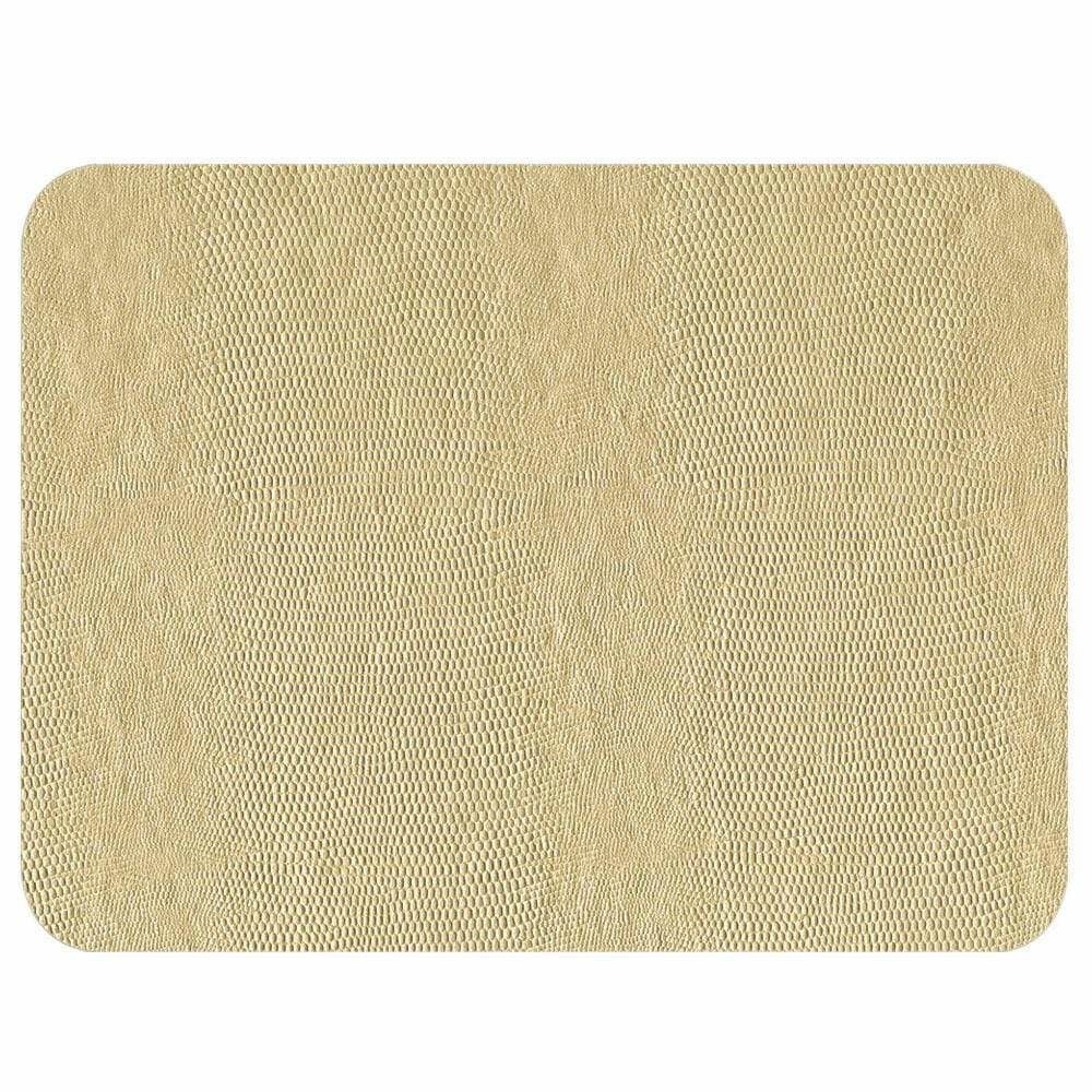 Lizard Felt-Backed Placemat in Platinum - 1 Each