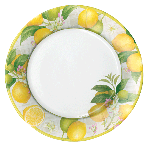 Citron Paper Salad &amp; Dessert Plates - 8 Per Package