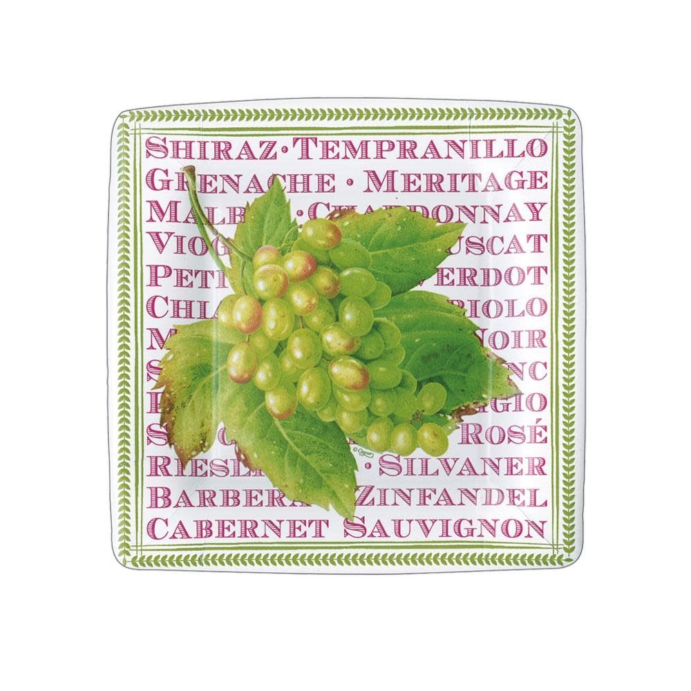 Vintages Square Paper Salad &amp; Dessert Plates - 8 Per Package