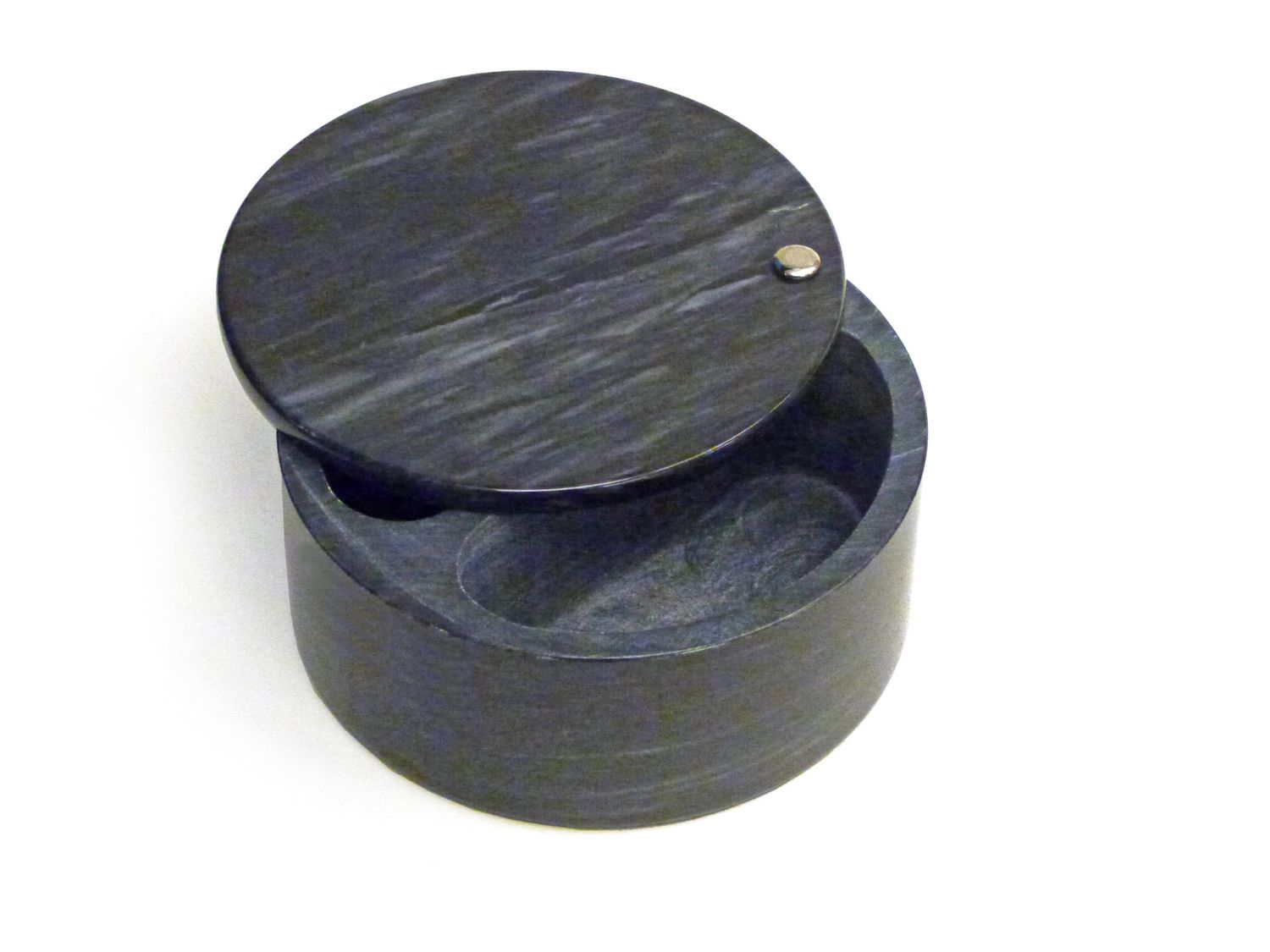 Swivel Top Salt Box - Black Marble