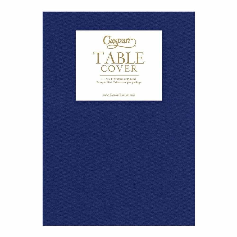 Paper Linen Solid Table Cover in Navy Blue - 1 Each