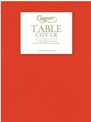 Paper Linen Solid Table Cover in Orange - 1 Each
