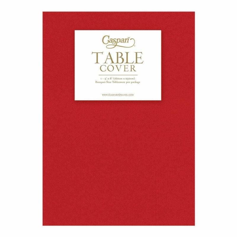 Paper Linen Solid Table Cover in Red - 1 Each