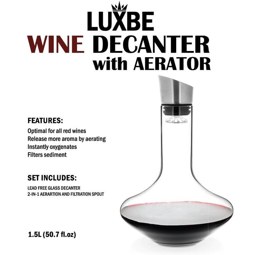 Luxe Wine Decanter with Aerator
