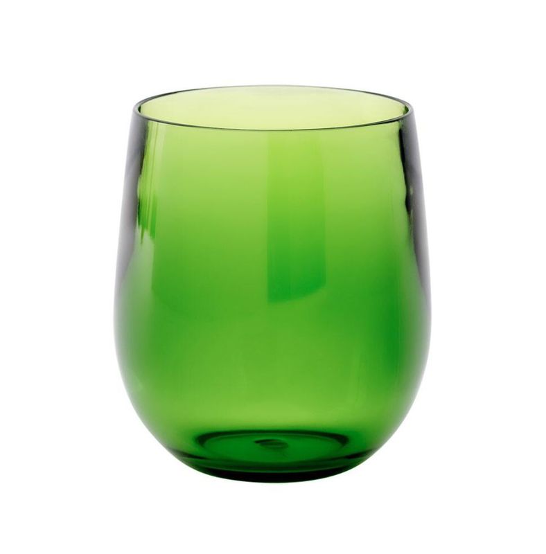 Acrylic 12oz Tumbler Glass in Emerald - 1 Each