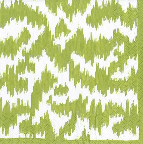 Modern Moiré Paper Luncheon Napkins in Green - 20 Per Package