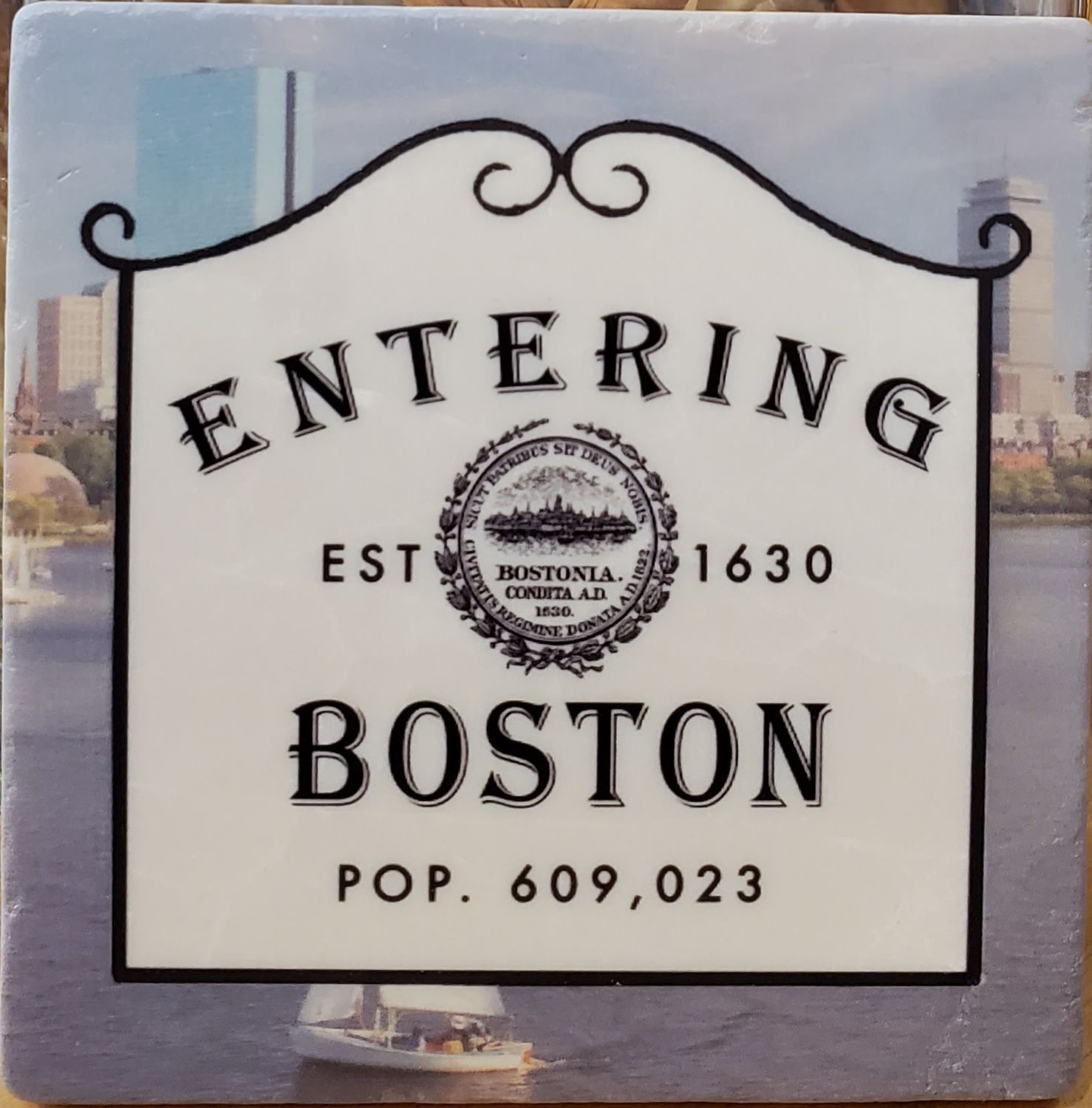 Entering Boston Marble Coaster