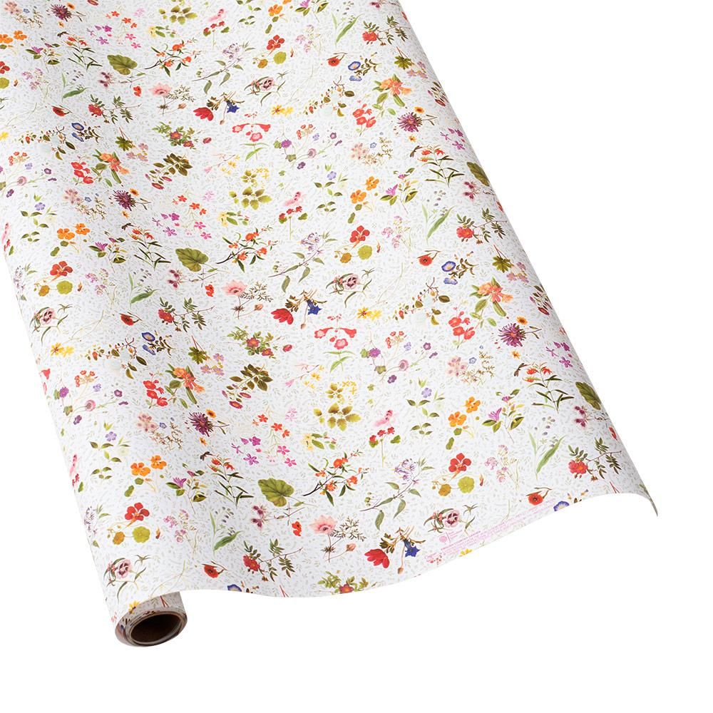 English Country Garden Gift Wrapping Paper in Green - 30" x 5' Roll