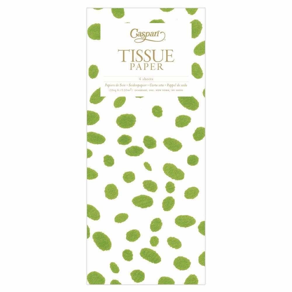 Spots Tissue Paper in Green - 4 Sheets Included