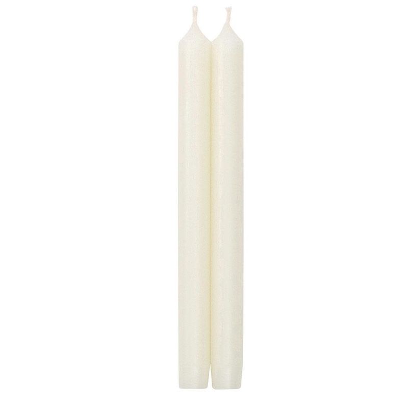 Straight Taper 12" Candles in White - 2 Candles Per Package