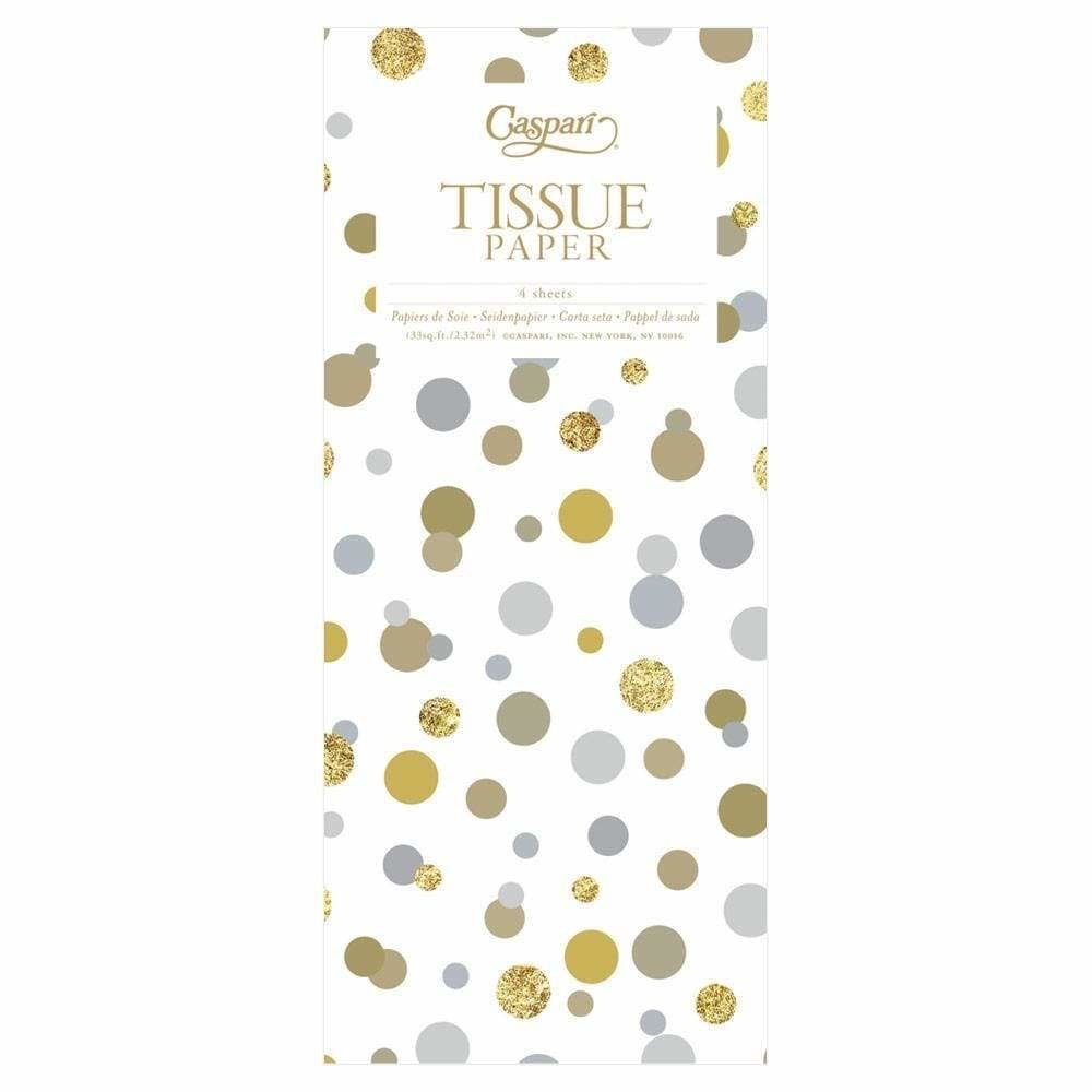Confetti Metallics Tissue Paper - 4 Sheets Included