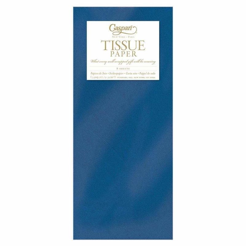Solid Tissue Paper in Marine Blue - 8 Sheets Included