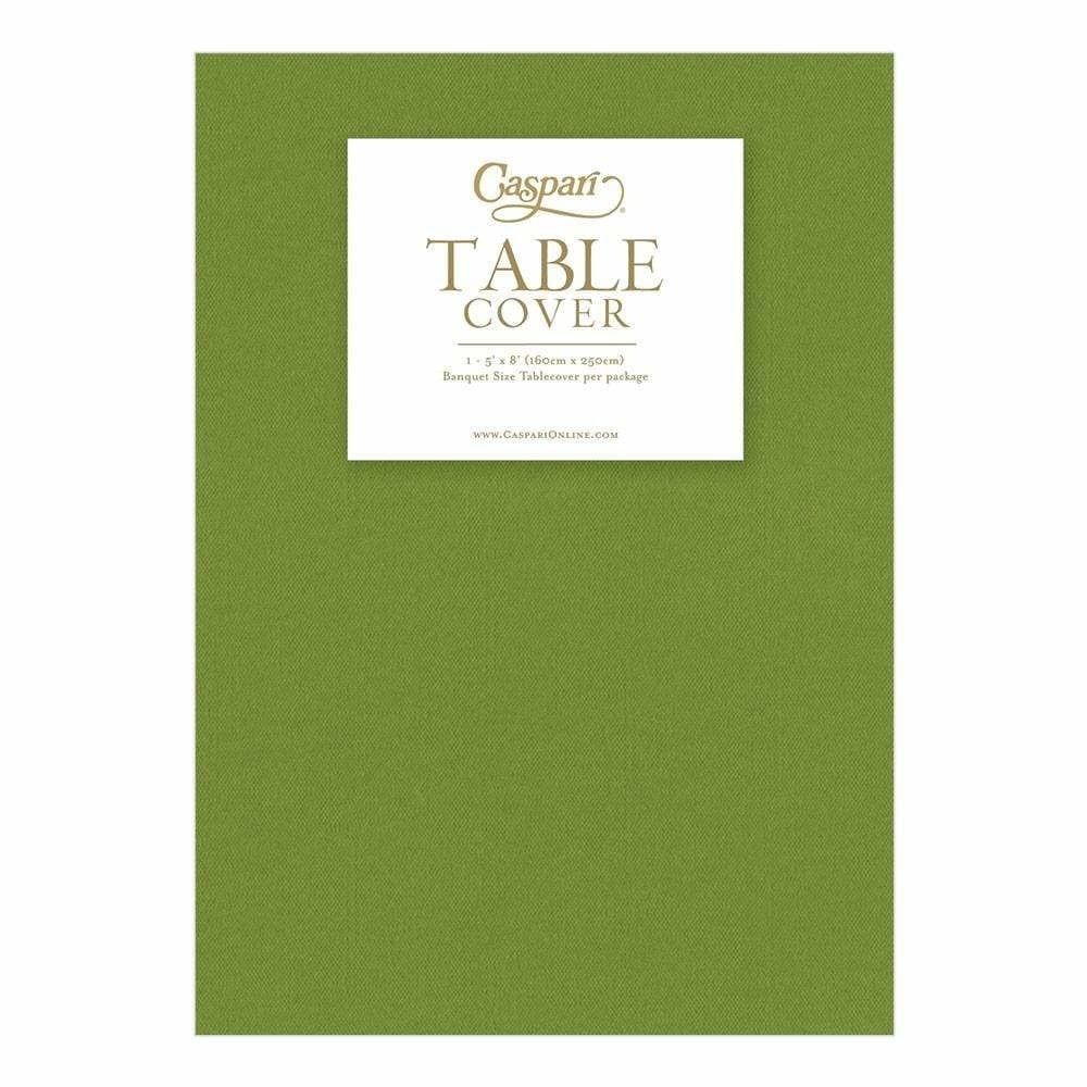 Paper Linen Solid Table Cover in Leaf Green - 1 Each