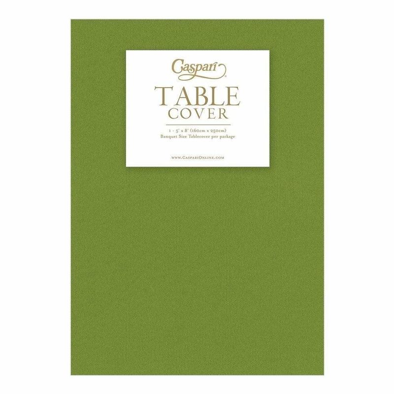 Paper Linen Solid Table Cover in Leaf Green - 1 Each