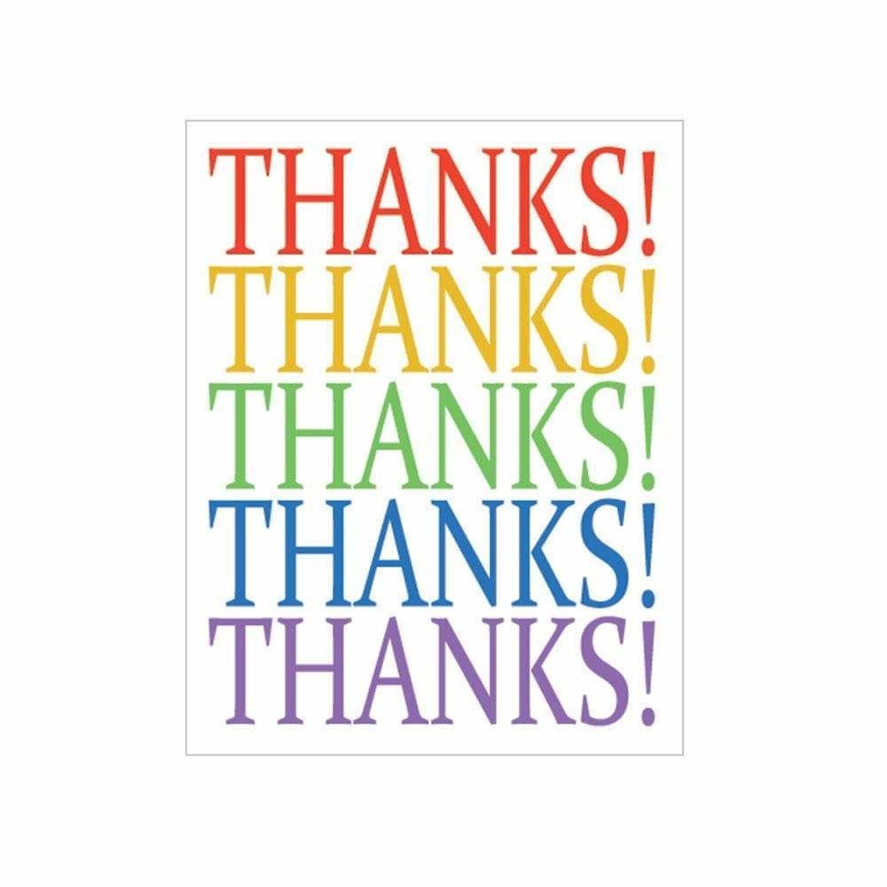 Thanks Block Gift Enclosure Cards - 4 Mini Cards &amp; 4 Envelopes