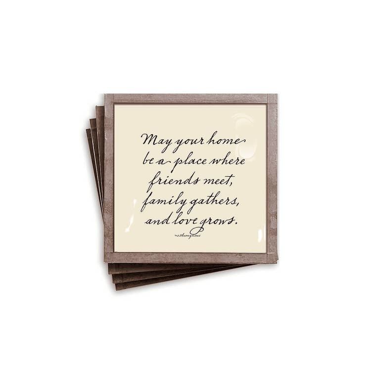 May Your Home Copper &amp; Glass Coasters