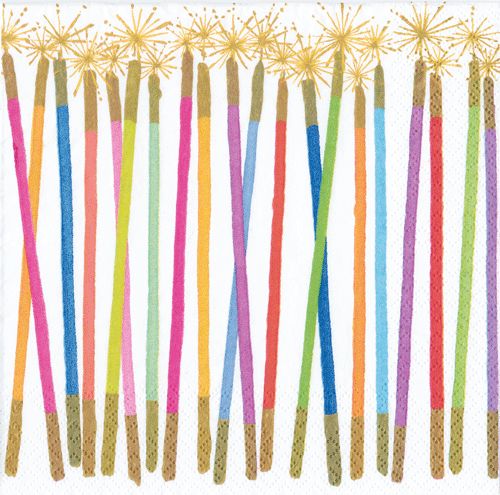 Party Candles Paper Cocktail Napkins - 20 Per Package