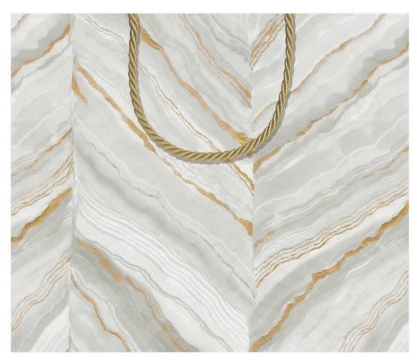 Marble Large Gift Bag in Grey - 1 Each