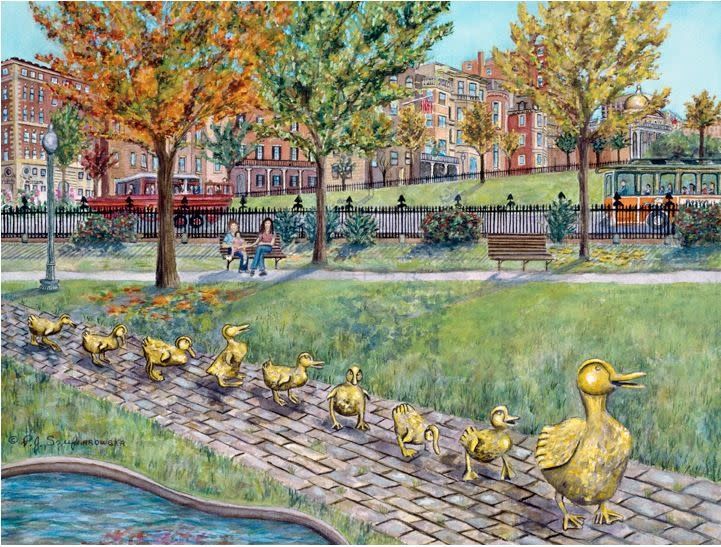 8x10 Print of Boston Public Garden Ducklings
