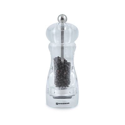 Alice Clear Ceramic Acrylic Pepper Mill