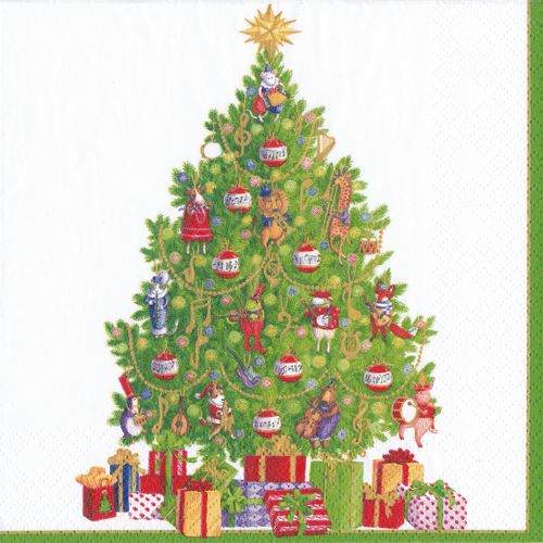 Musical Jamboree Tree Paper Cocktail Napkins - 20 Per Package
