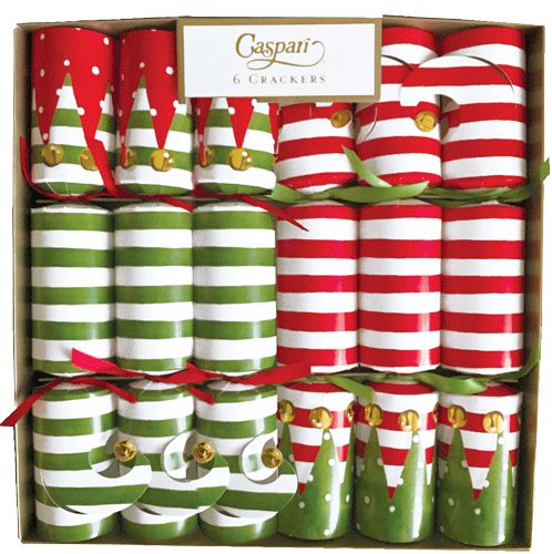 Stocking Stripe Christmas Crackers 6 Count 12.5 Inch Long