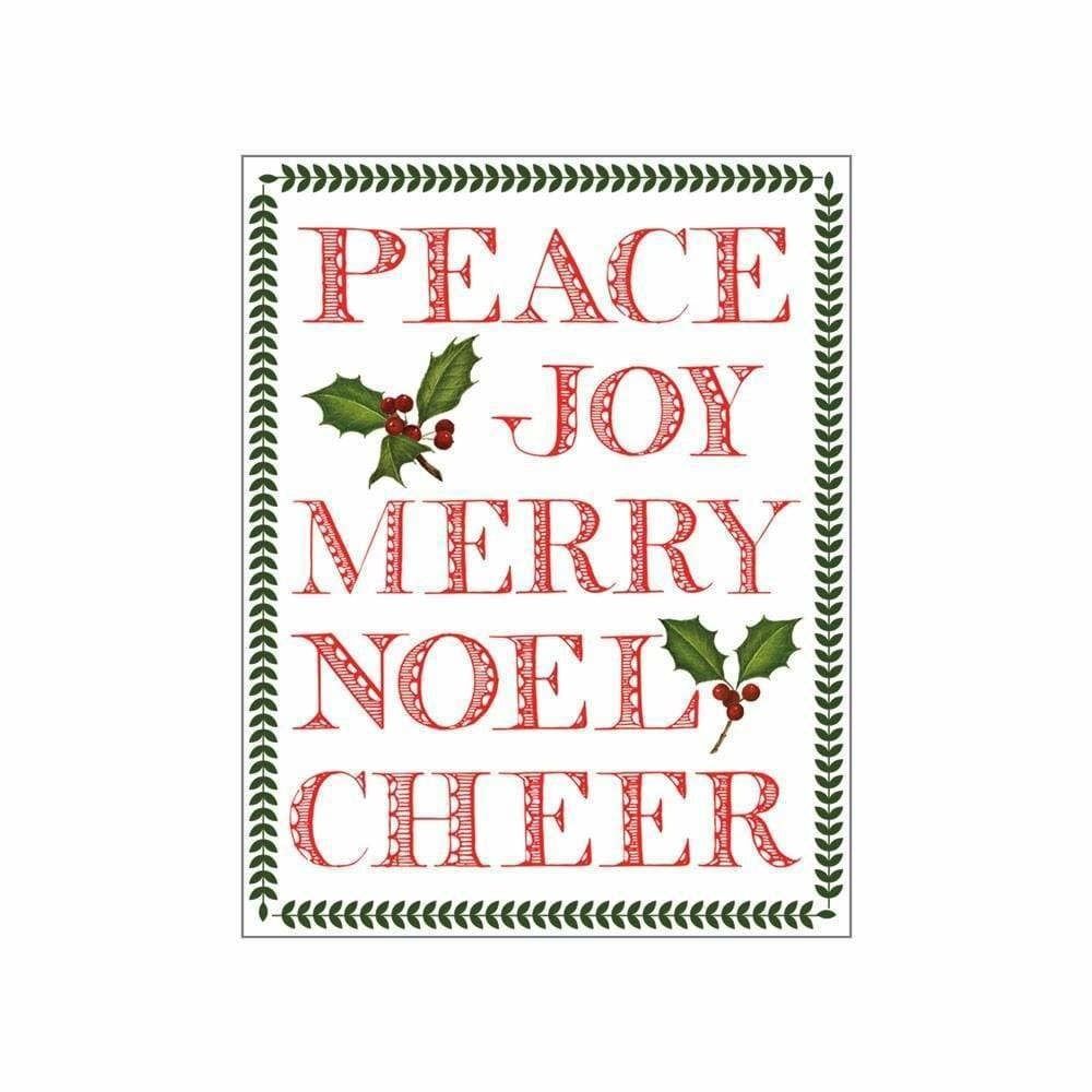 Yuletide Cheer Gift Enclosure Cards in Gold Foil - 4 Mini Cards &amp; 4 Envelopes