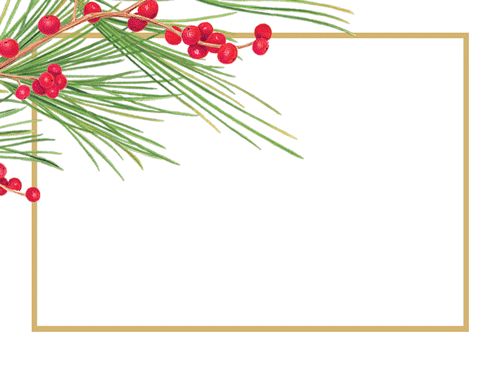 Berries And Pine Self-Adhesive Labels - 12 Per Package