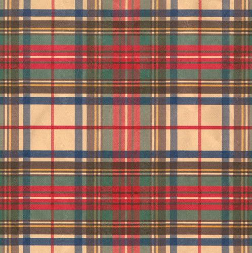 Dress Stewart Tartan Gold Foil Continuous Wrap Roll - 8 Ft