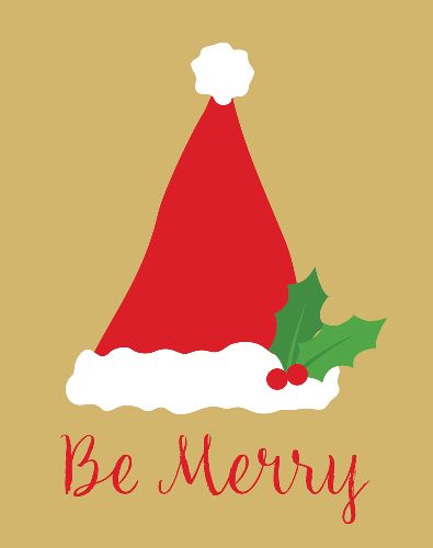 Be Merry Christmas Card Box Size 16 Count