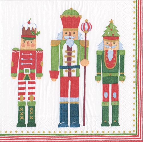 March of the Nutcrackers Paper Cocktail Napkins - 20 Per Package