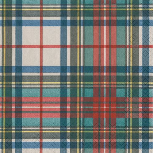 Dress Stewart Tartan Paper Guest Towel Napkins - 15 Per Package