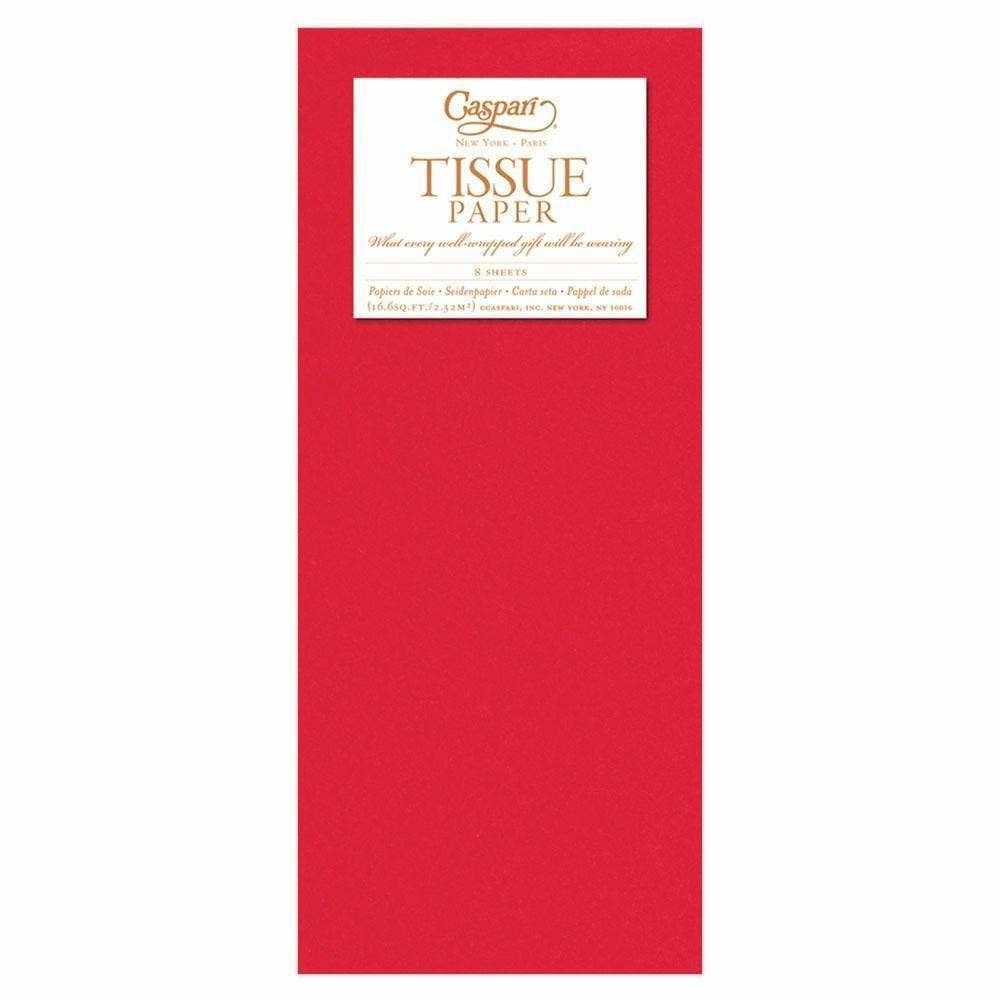 Solid Tissue Paper in Red - 8 Sheets Included